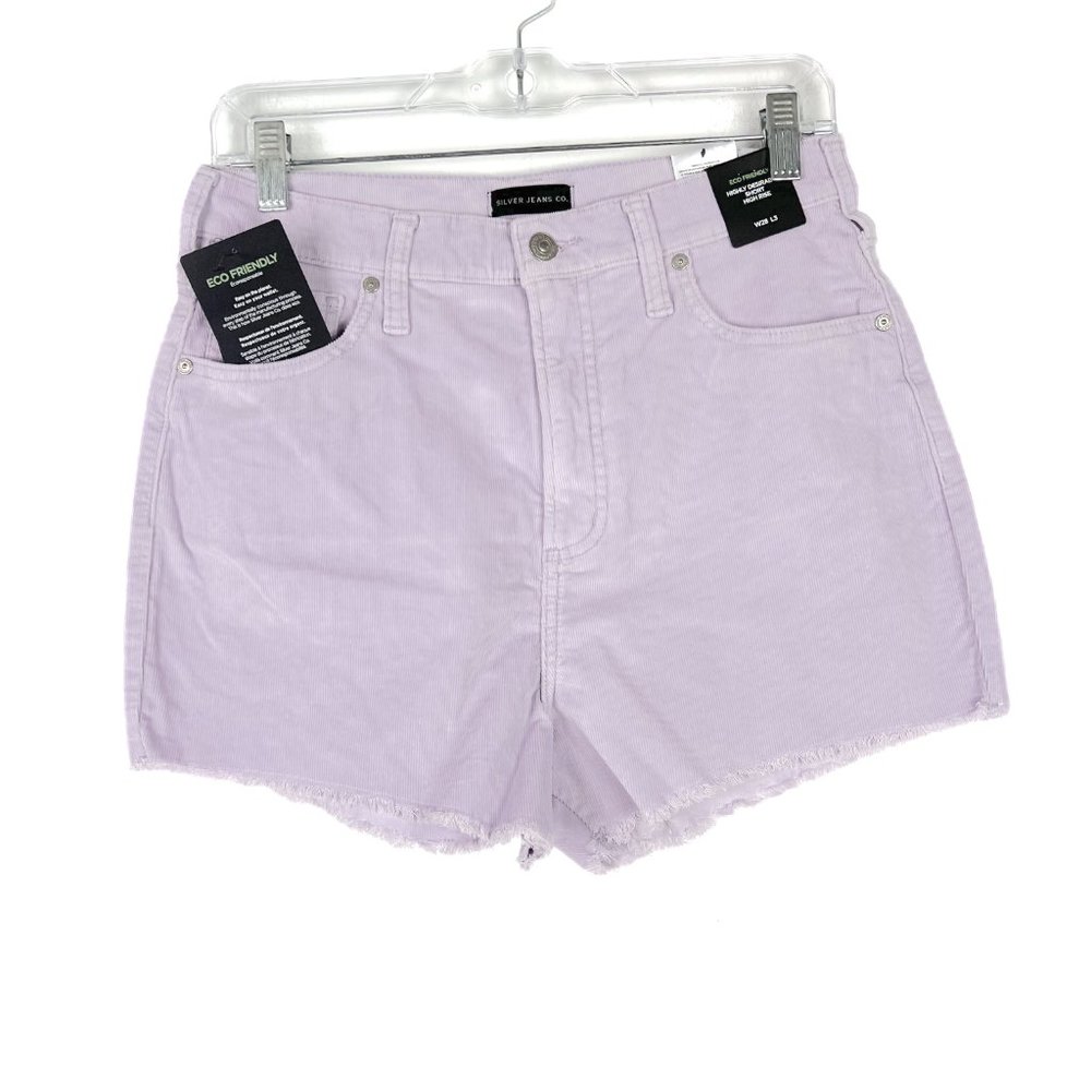 NWT Silver Jeans Highly Desirable Short 3" Corduroy Lavender Size 28 NEW